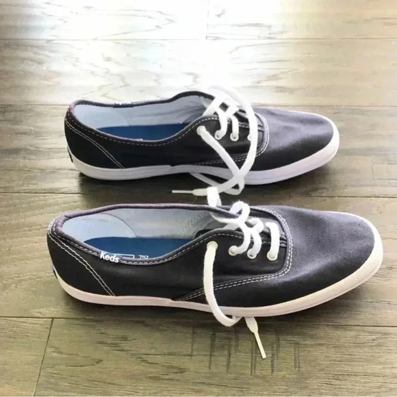 Keds Champion Original Navy Blue Canvas Sneakers, Dream Foam,lace up, flats - Picture 7 of 8